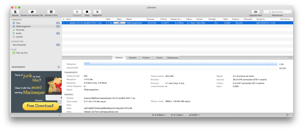 Configurar uTorrent El Capitan (Mac OS X 10.11) 10