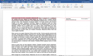 Inserción o eliminación de comentarios en un documento de Microsoft Word