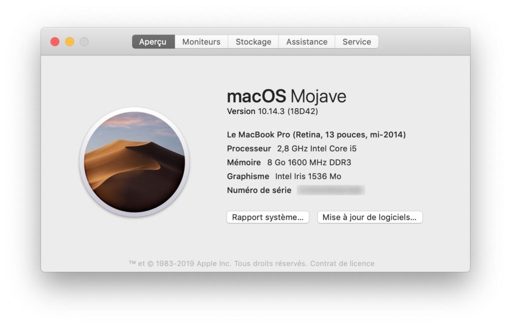 macOS Mojave 10.14.3 : Actualización de Mac (enlaces combinados) 1