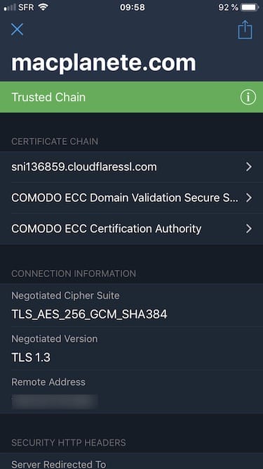 Ver el certificado SSL de un sitio web con Safari (macOS / iOS)