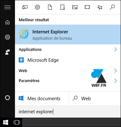 Buscar Internet Explorer en Windows 10 3
