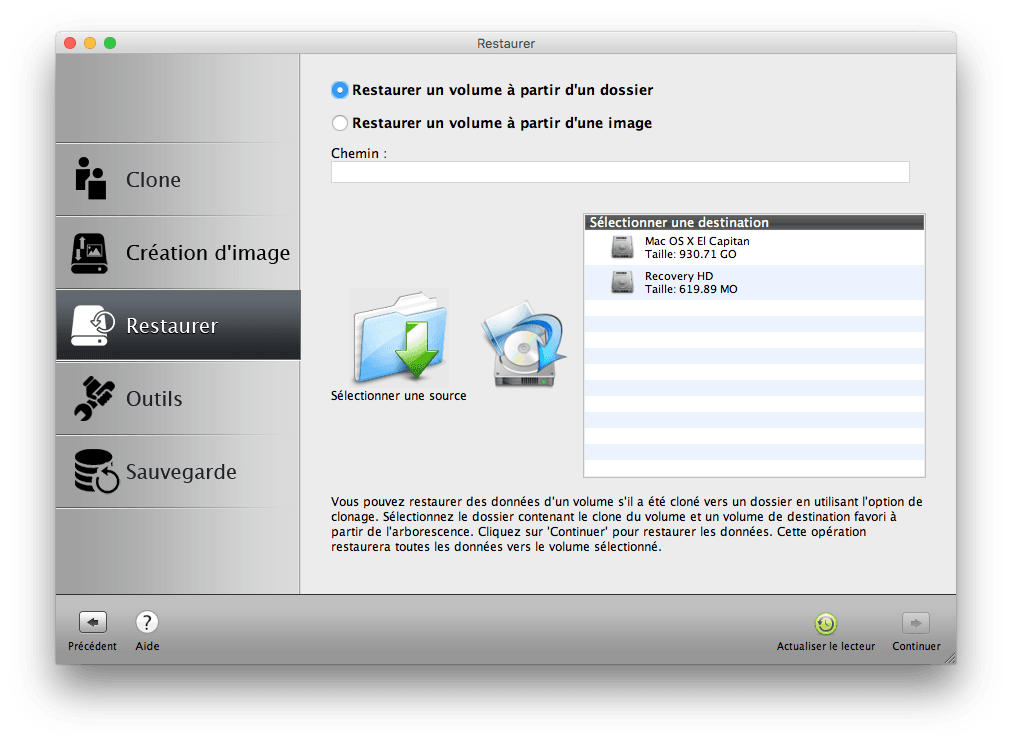 Clone El Capitan Mac OS X (10.11) : copia perfecta en disco
