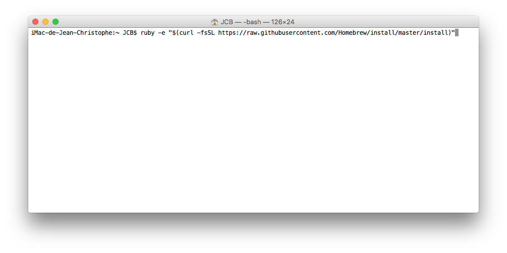 Cree un código QR en Mac OS X El Capitan con el terminal 1