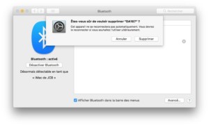 Eliminar un dispositivo Bluetooth en un Mac