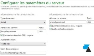 Windows Live Mail: añadir una dirección LaPoste