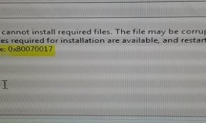 Corrección del código de error de Windows 0x80070017 durante la instalación, actualización o restauración del sistema