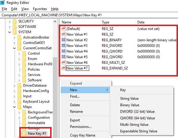 missing registry keys windows 10