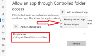 Cómo permitir aplicaciones a través del acceso a carpetas controladas en Windows Defender