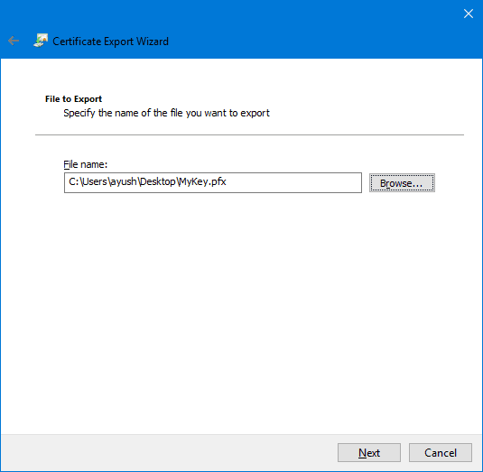 Cómo realizar una copia de seguridad de la clave de cifrado EFS en Windows 10 5