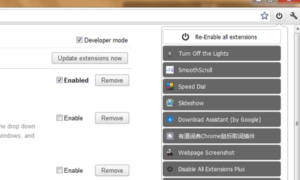 Administrar extensiones de Chrome con One Click Extension Manager