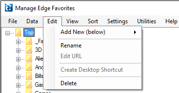 Administrar los favoritos del navegador Edge con EdgeManage para Windows 10