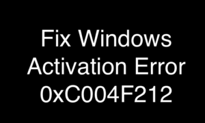 Corregir error de activación de Windows 0xC004F212