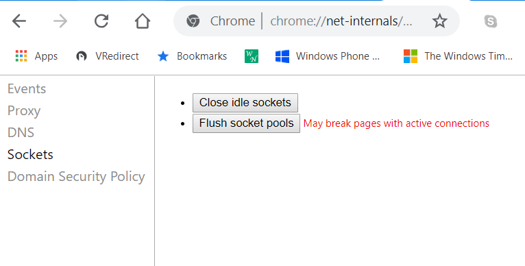 Corrección de ERR_SOCKET_NOT_CONNECTED para Google Chrome en Windows 10 2