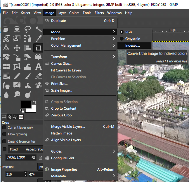 Cómo crear GIF animado a partir de un archivo de vídeo utilizando VLC y GIMP 7