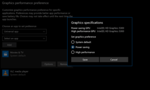 Cómo elegir una GPU diferente para diferentes aplicaciones en Windows 10