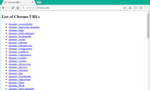 Lista de URLs ocultas de Google Chrome y el propósito de esta configuración