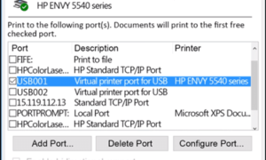 Puerto en uso, por favor espere - Mensaje de error de la impresora en Windows 10