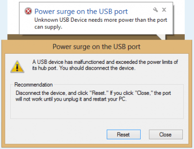 Corregir el error de sobrecarga en el puerto USB de Windows 10