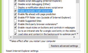 Corrección: Internet Explorer no restaura las pestañas de las últimas sesiones