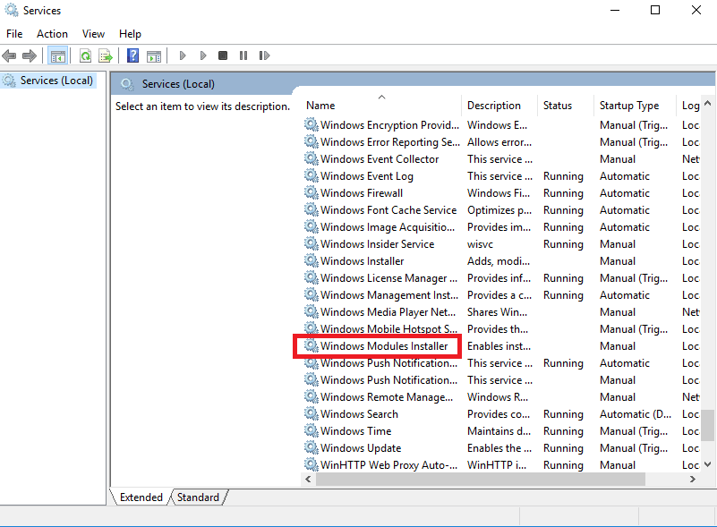 Windows Modules Installer Worker Alto uso de CPU y disco en Windows 10 1