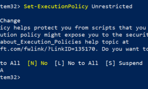 PowerShell: El archivo no se puede cargar porque la ejecución de scripts está deshabilitada en este sistema.