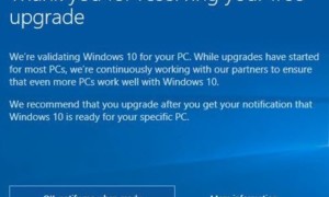 ¿Cuándo obtendré Windows 10? Estamos validando Windows 10 para tu PC...
