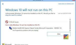 Windows 10 no se ejecutará en este PC