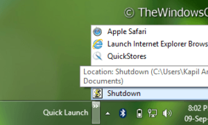 Crear un acceso directo para abrir el cuadro de diálogo Cerrar de Windows en Windows 10 / 8 / 7