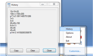 CalcuTray: Una calculadora para Windows 7, que almacena el historial de cálculos