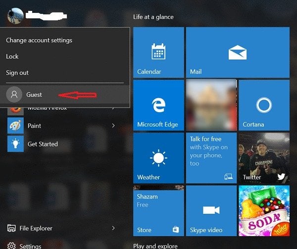 Desactivar y habilitar la cuenta de invitado en Windows 10 mediante el símbolo del sistema