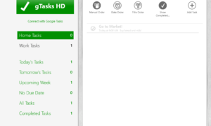 gTasks HD: aplicación de Windows 8 para gestionar su lista de tareas y tareas pendientes