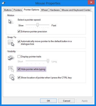 El cursor salta o se mueve aleatoriamente mientras escribe en Windows