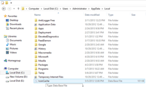 Purgue y reconstruya la caché de iconos en Windows 8/7
