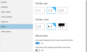 Cambie el color del puntero del ratón y hágalo negro sólido en Windows 10 para una mejor visibilidad.