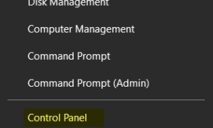 Cómo mostrar el Panel de Control en el Menú WinX de Windows 10