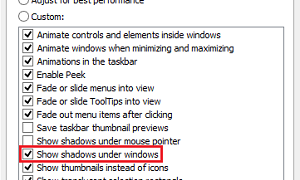 Desactivar y eliminar Shadow Effect en Windows 10 para las ventanas del Explorador