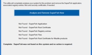 SuperFish Removal Tool de Lenovo desinstalará automáticamente el malware