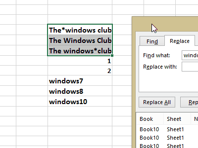 Cómo buscar y reemplazar caracteres comodín en Excel