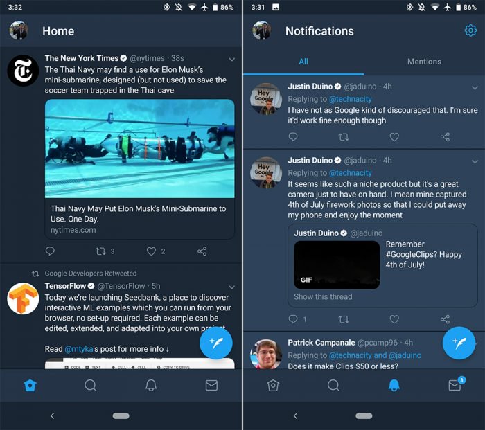 Twitter Mueve El Control Deslizante A La Parte Inferior De La Pantalla En Android