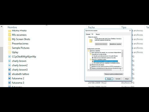 Como mostrar archivos y carpetas ocultos en windows 10 8 7