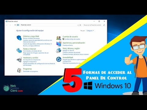 Como abrir el panel de control en windows 10
