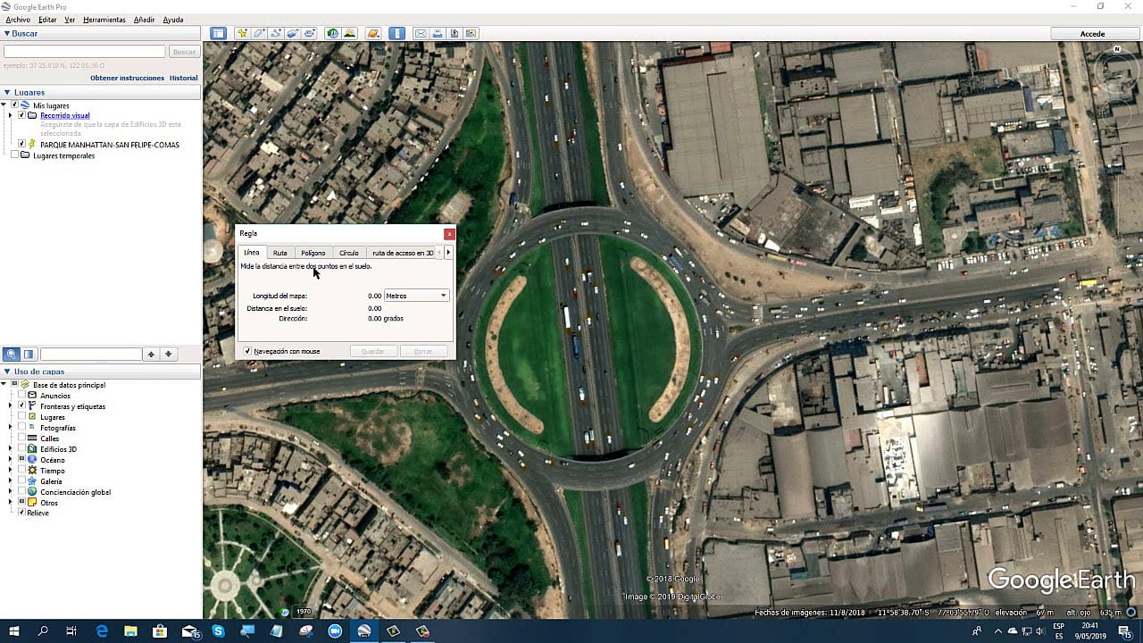 Google earth gana herramienta para medir areas y distancias