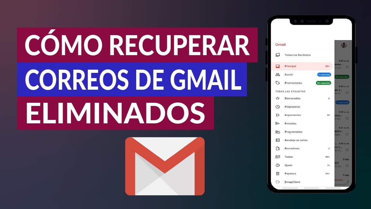 ¿Cómo recuperar archivos borrados de mi correo gmail?