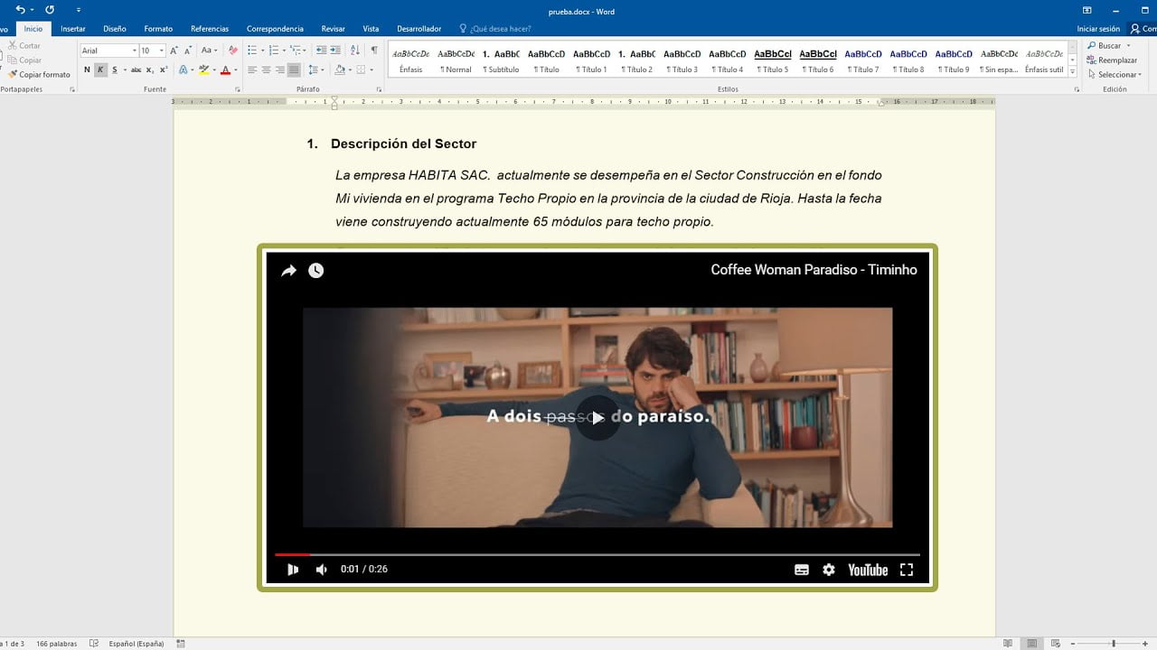 Como anadir plantillas e insertar videos en word 2013