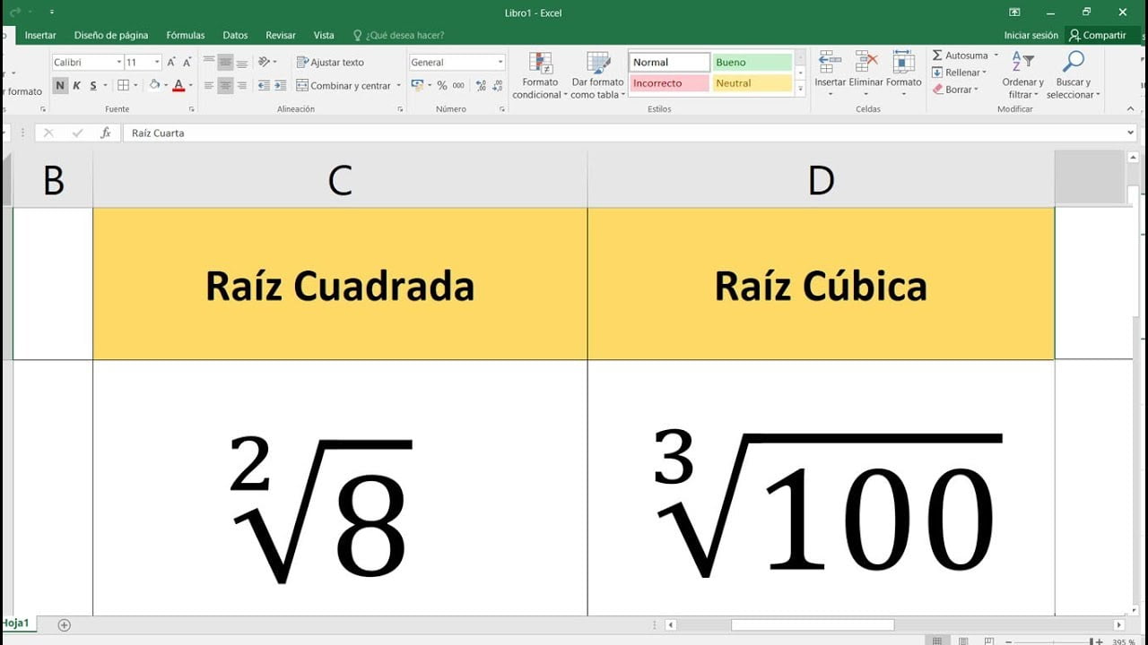 3 maneras diferentes de encontrar la raiz cuadrada de un numero en excel