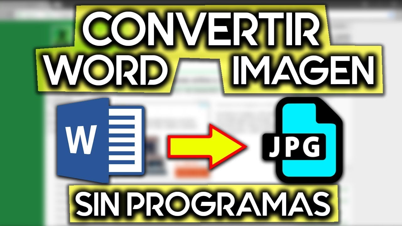 ¿Cómo convertir un documento de Word en JPG?