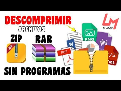 ¿Cómo descomprimir un archivo RAR si no tengo el programa?