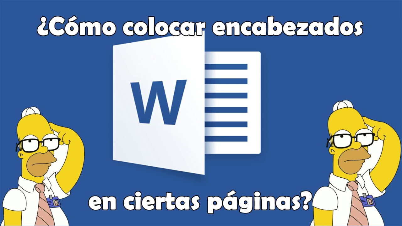 ¿Cómo se pone el encabezado en Word en una sola página?