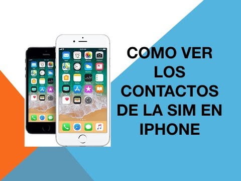 ¿Cómo saber si los contactos están en la SIM o en el teléfono iPhone?
