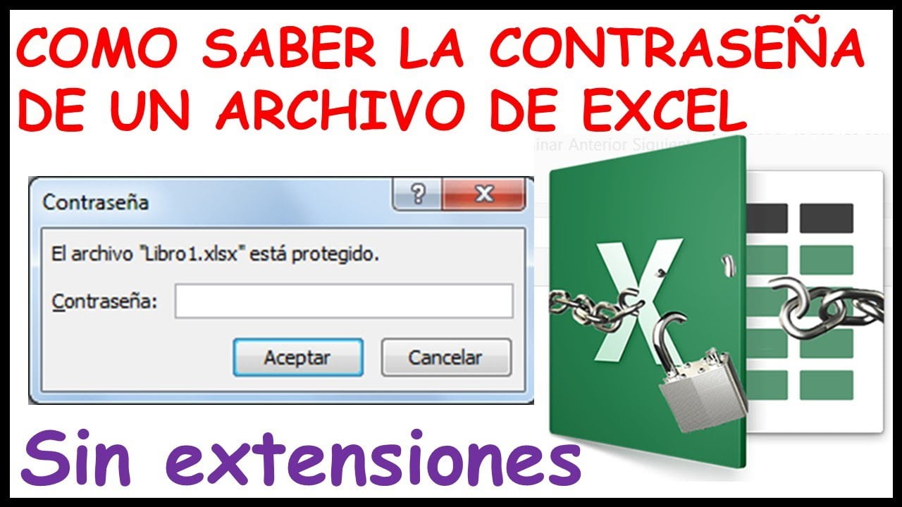 ¿Cómo saber la contraseña de un archivo de Excel protegido?